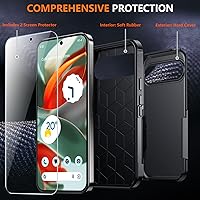 Vista 6 de Funda diseñada para Google Pixel 9 Pro XL, [protección contra caídas de grado militar de 10 pies] Funda resistente a prueba de golpes para Google