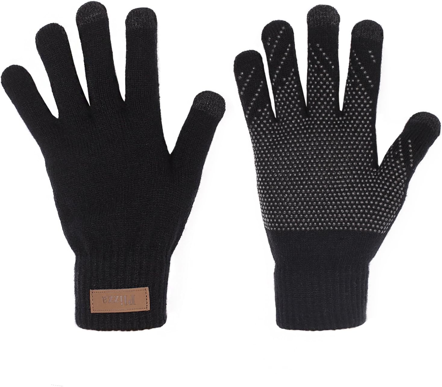 Winter Touchscreen Knit Gloves Thick Fleece Lined Mittens for Phone Women Men