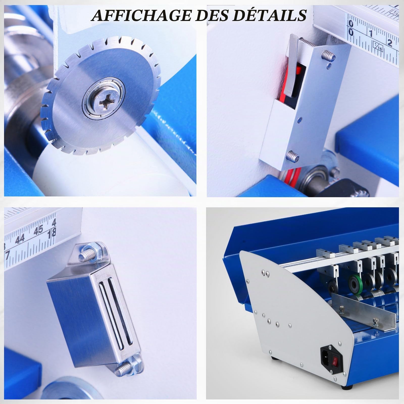 Machine De Rainage électrique,Raineuse De Papier 3 en 1,Machine De Rainage De Papier De 460/520mm,Plieuse De Papier,Raineuse De Papier en Métal Robuste De Bureau 460mm
