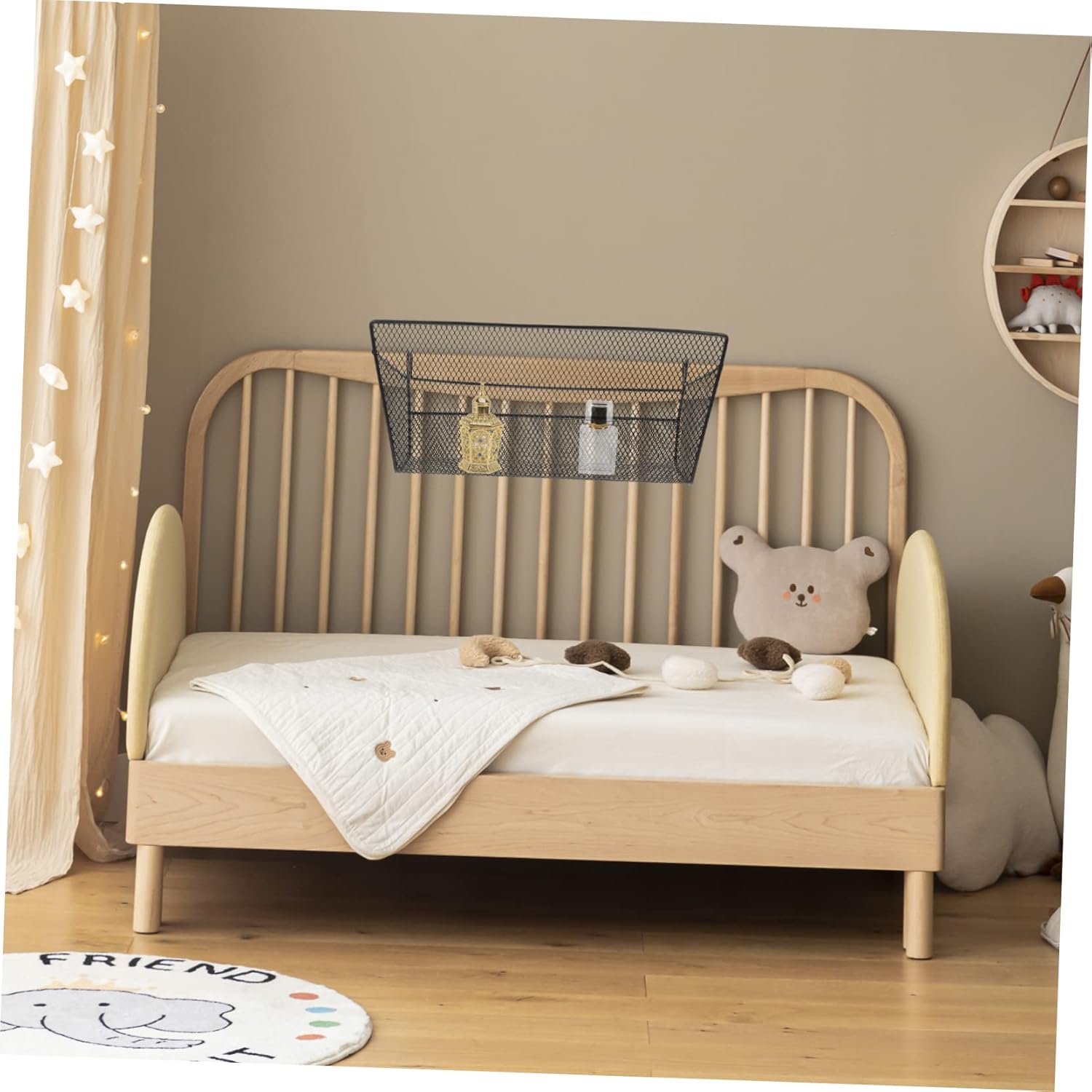 SECFOU 2pcs Multi-function Hanging Wire Basket for Storage Iron Design for Home Dormitory and Office Organization Accessory for Bedroom Kitchen and Bathroom