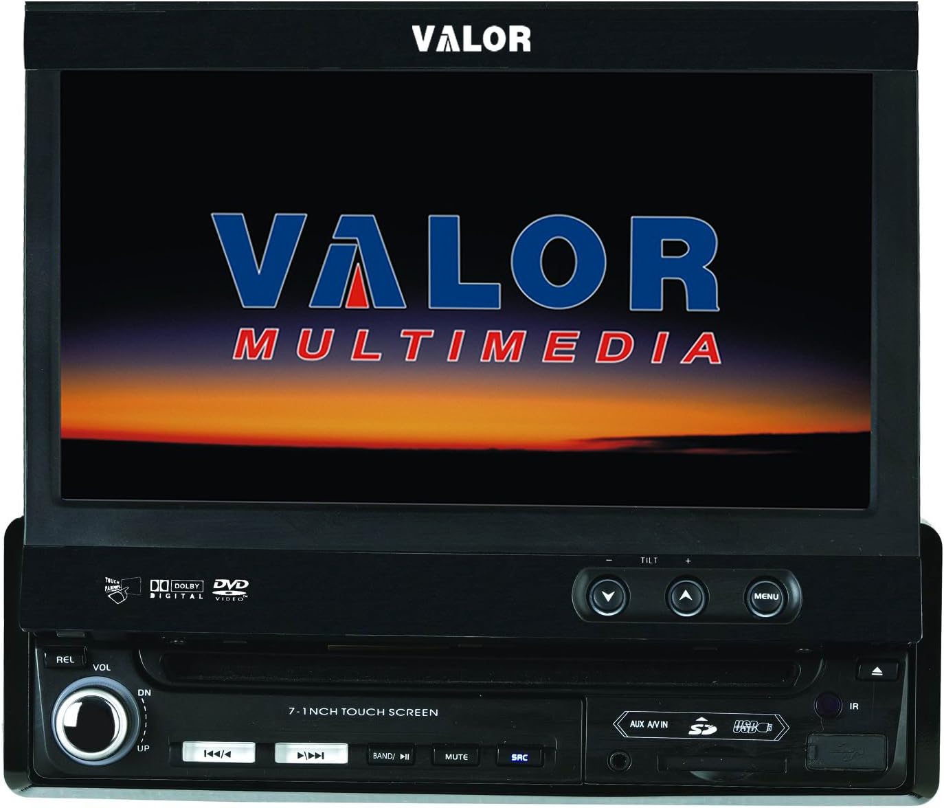 Valor Multimedia SD-902W Single Din AM/FM/CD/DVD with 7-Inch Monitor