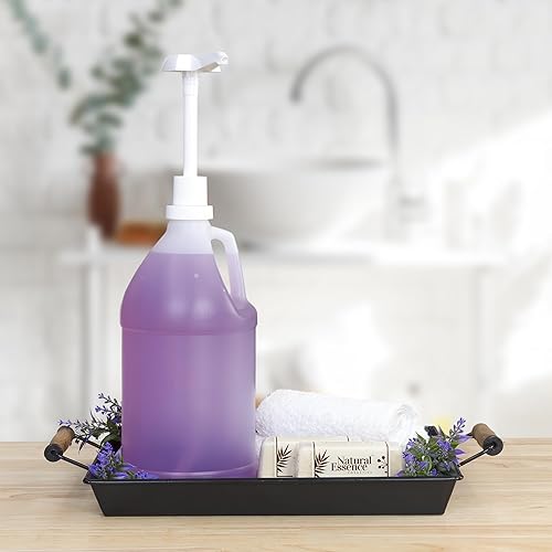 Miniatura 7 de Cornucopia Brands Jarra de plástico de medio galón con bomba; botella de 64 onzas/2 cuartos de galón con loción y bomba de líquido superior para