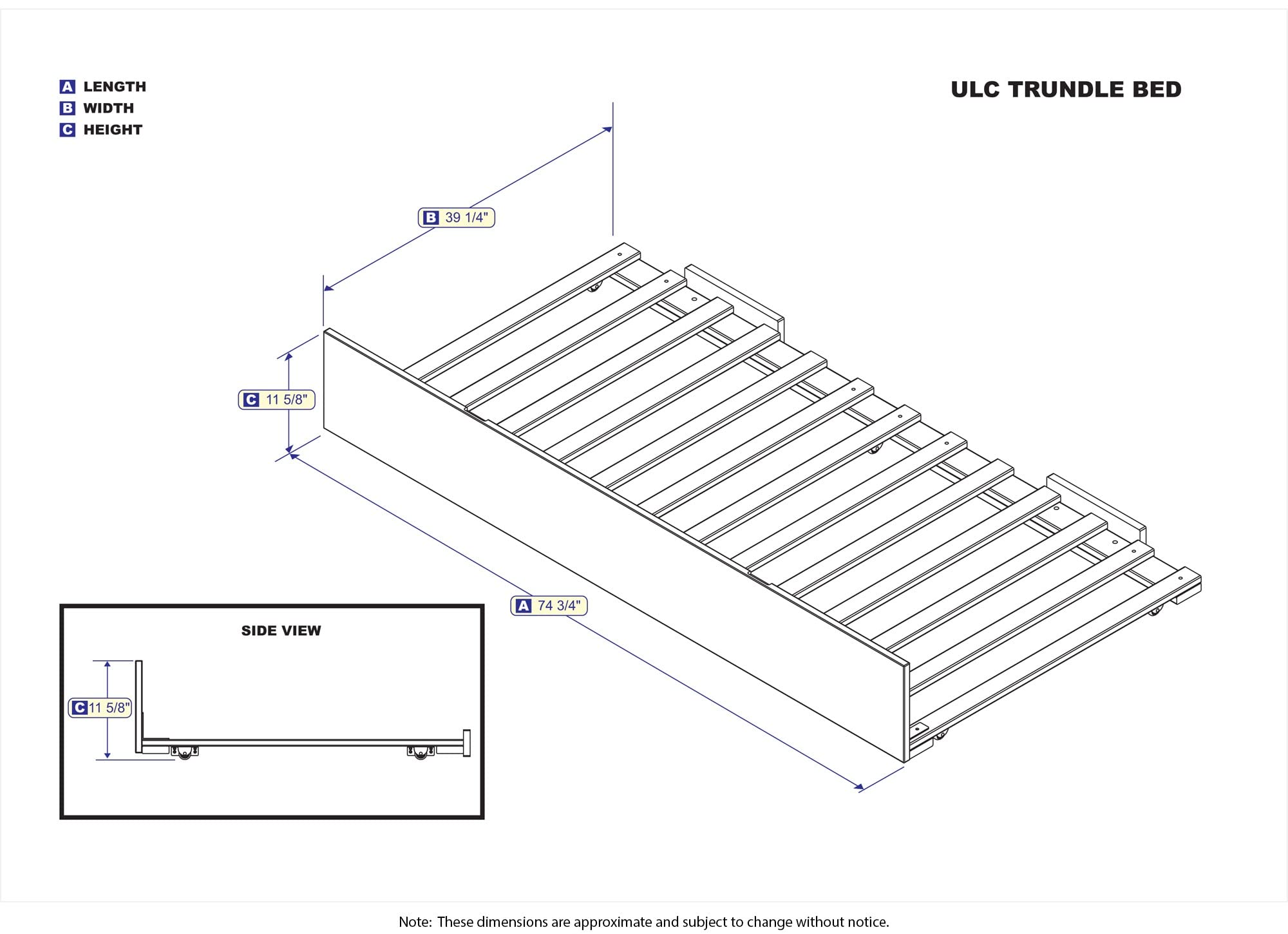 AFI Urban Trundle Bed, Twin, Grey