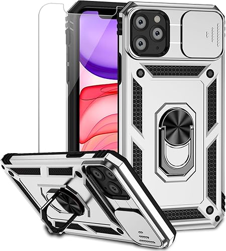 Miniatura 9 de Funda para iPhone 11 Pro Max con cubierta para lente de cámara, protector de pantalla HD, protección contra caídas de grado militar, soporte de