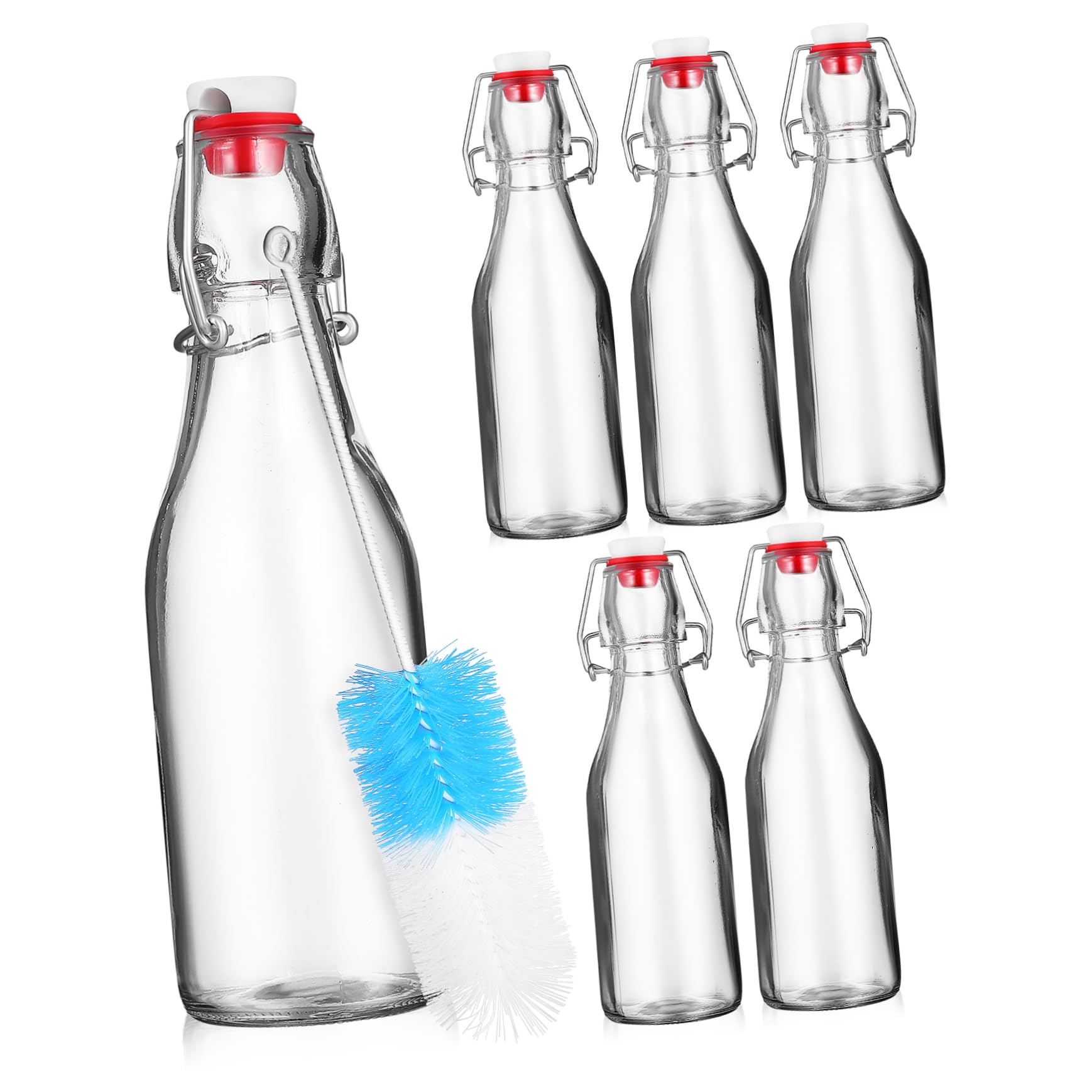 6 Bouteilles de Nettoyage de Contenants pour Boissons avec Couvercle Étanche