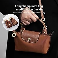 Vista 2 de Transformación de bolsa para correas Longchamp sin perforaciones, correa de hombro ancha de cuero real, correa cruzada, accesorios para bolso