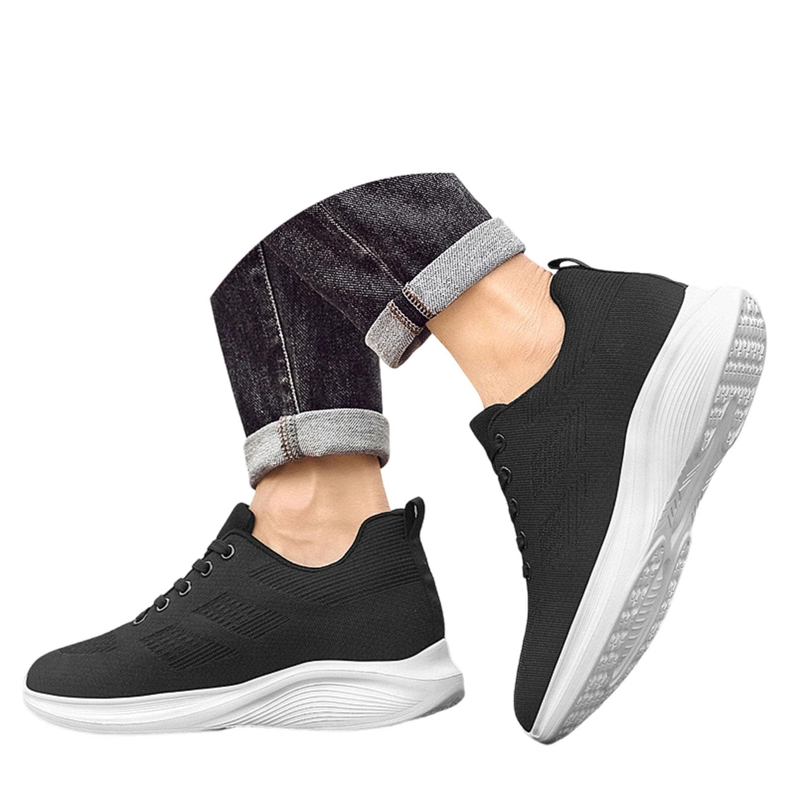 Generisch Scarpe da donna con lacci, comode, antiscivolo, traspiranti, atletiche, da allenamento, casual, in rete traspirante