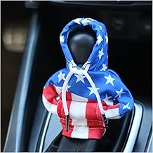 Car Gear Shift Cover with US Flag Design,Fashionable Gear Shift Hoodie for Shifter Knobs,Universal Car Interior Accessories Funny Car Shift Knob Cover for Cars Trucks SUVs (Colorful/U+D)