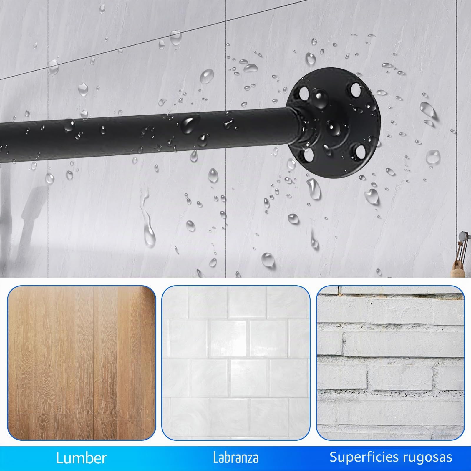 Barra Cortina Ducha Esquinera en Forma de L de 68-98 cm x 68-98 cm,Acero Inoxidable sin Flacidez,Barra de Cortina Curvada Ajustable de 90 Grados Para Baño,Para Baño Tienda De Ropa,Espacio Privado