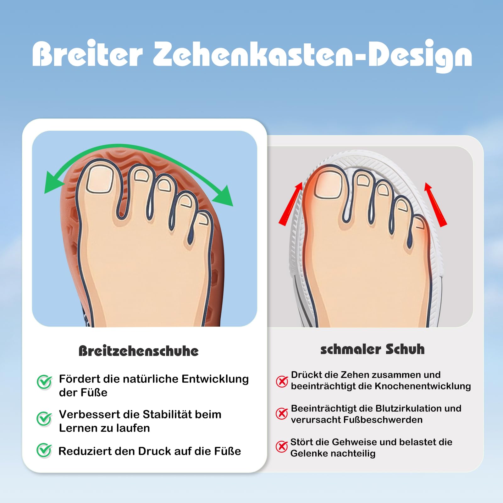 IceUnicorn Barfußschuhe Kinder Breite Minimalistische Aquaschuhe Traillaufschuhe
