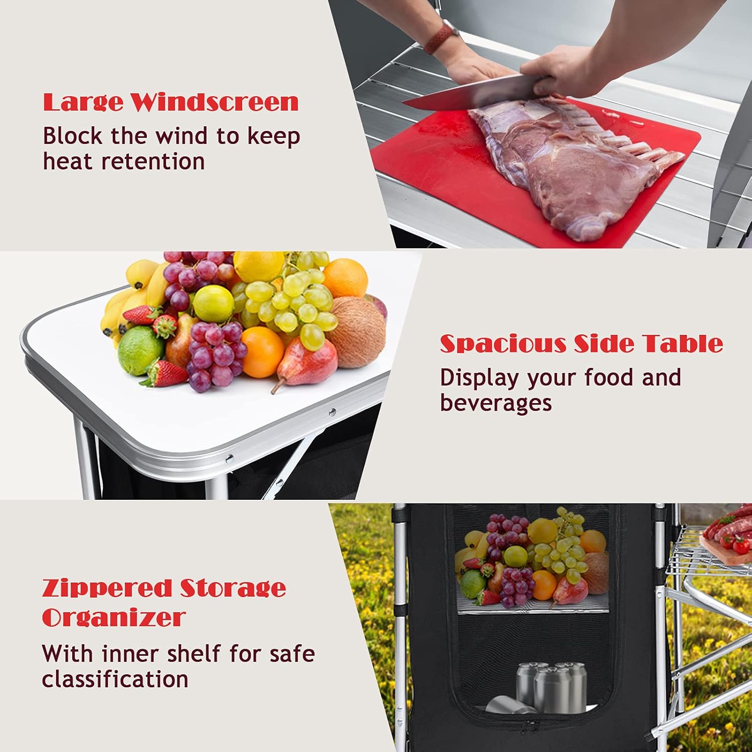 テーブル キッチン アウトドア 調理台 折りたたみ チェア ポータブル 料理 od338.jpg