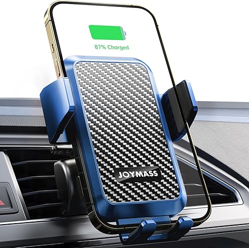 Cargador inalámbrico para automóvil, JOYMASS de 15 W, carga rápida, sujeción automática, cargador de automóvil, soporte de ventilación para iPhone