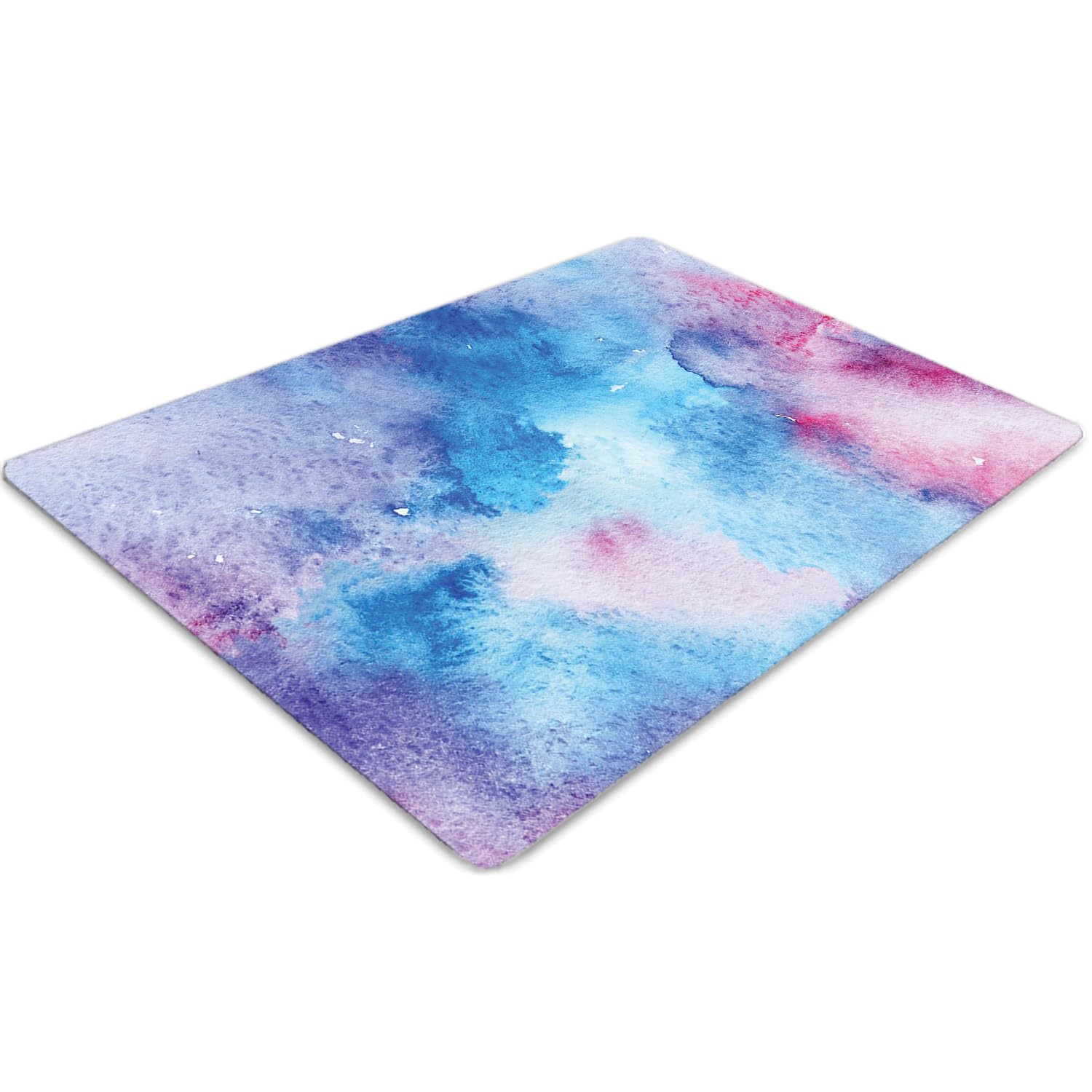 Tapis de chaise rectangulaire nuages abstraits pour un bureau serein