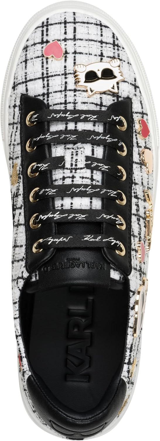 Karl Lagerfeld Womens Cate Sayings Everyday Lace Up Sneaker - Image 2