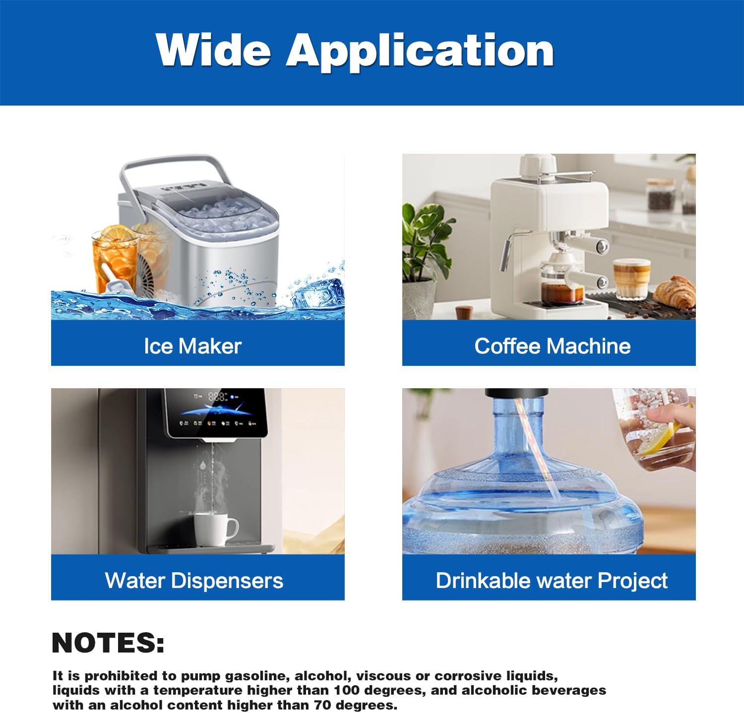 Upgrade KPW26C-12C2 Replacement Water Pump Compatible with G E Profile | DC 12V,1.2LPM,Low Noise,Small Transfer Pump For Opal 2.0 Countertop Nugget Ice Maker,Coffee Machine and Water Dispenser