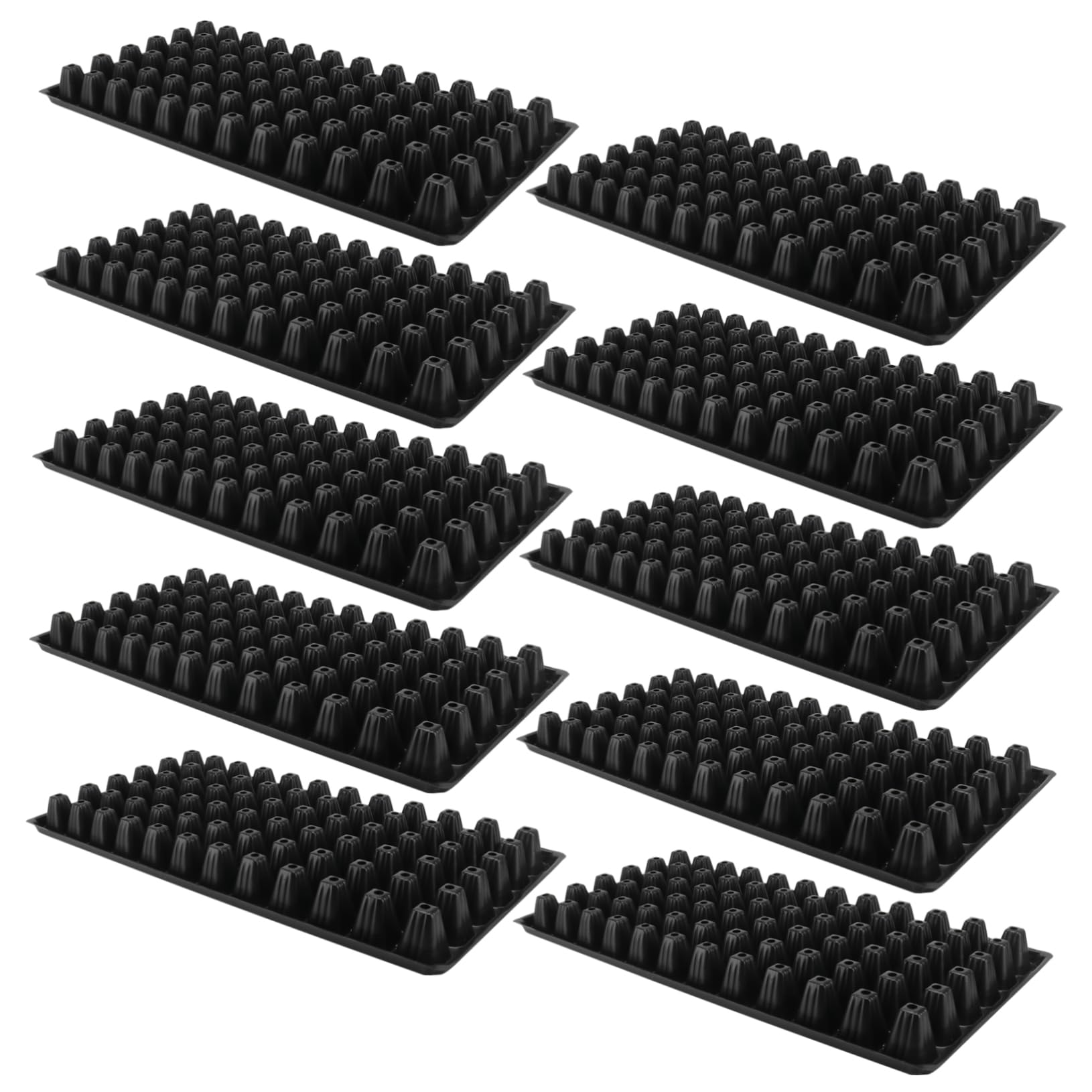HANABASS 72-Loch PVC Keimschale Anzuchtplatte Für Samenkeimung Poröses Verdickungstablett Schwarz Leicht Und Verschleißfest Für Gartenbau Und Landwirtschaft