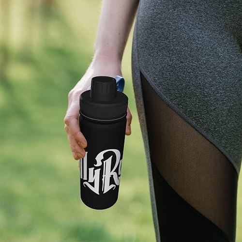 Miniatura 7 de Kingscom Jelly Singer Roll - Botella de agua deportiva de 18 onzas con aislamiento inoxidable, a prueba de fugas, termo frío y caliente, taza de