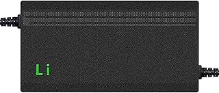 CRMY Cargador de batería para Scooter eléctrico de Iones de Litio de 42.0V y 3A, Adaptador de Corriente, Cargador de batería de Litio para Bicicleta eléctrica, Carga rápida, protección de Temperatura