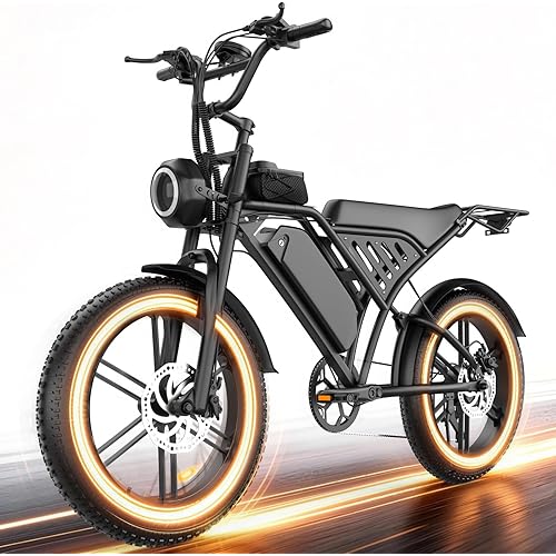 Electric Dirt Bike Adults,2500W Peak 48V 20Ah ebike, 100 Miles 36MPH 20" Fat Tire with NFC & Password Unlock,Streamlined E-Motorcycle with 7 Speeds for Youths