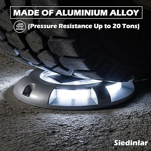 Miniatura 5 de SIEDiNLAR Luces Solares para Terraza Entrada Camino de Acceso Luz LED Solar Exterior Impermeable Marcadores de Carretera para Escalón Acera Escalera