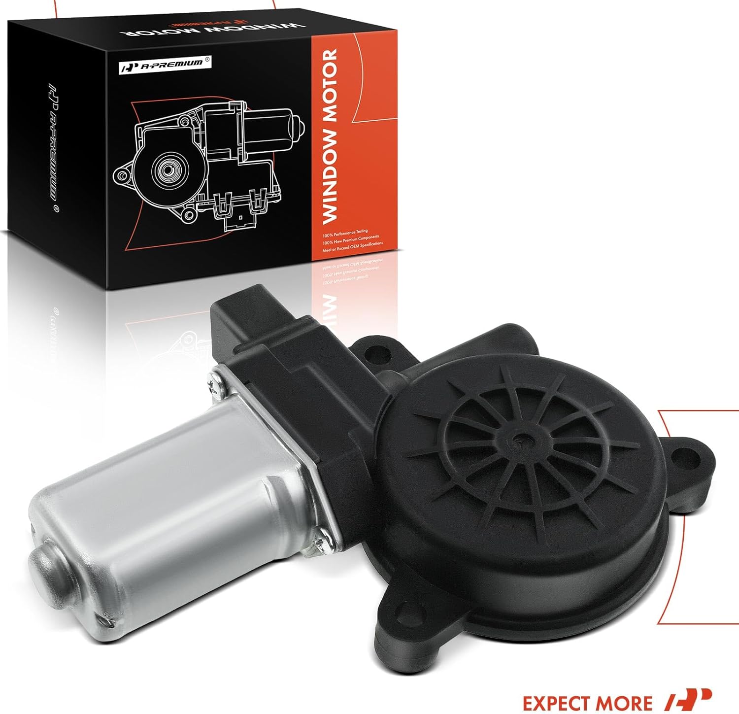 A-Premium Front Left Driver Side Power Window Motor (6-Pin Plug) Compatible with Toyota & Mazda & Scion Models -3, 3 Sport, CX-3, CX-5, CX-9, iA, Yaris, Yaris iA, with Auto-up Function