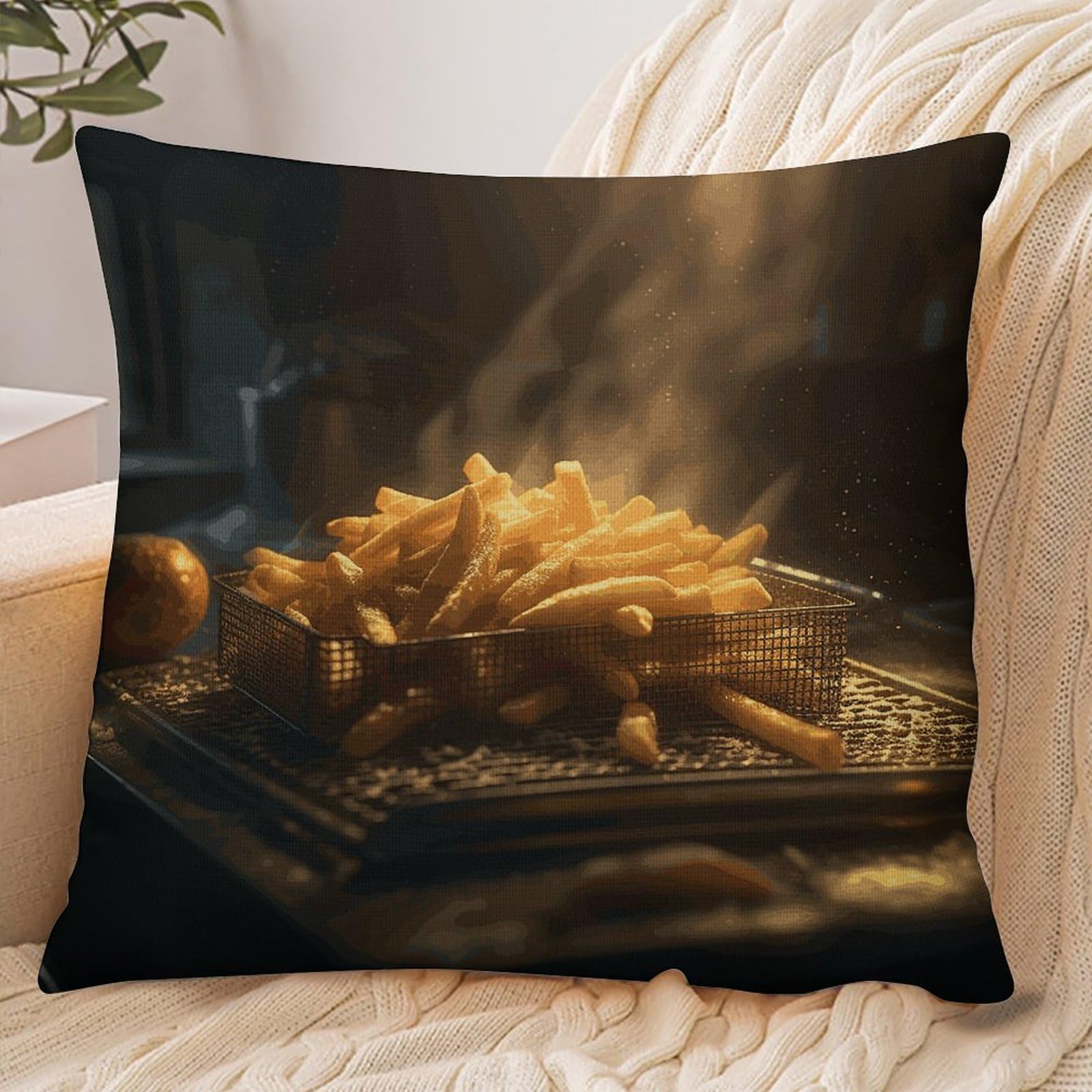 Fekiloot Style French Fries Pillowcase Pillow Sham Pillow Case