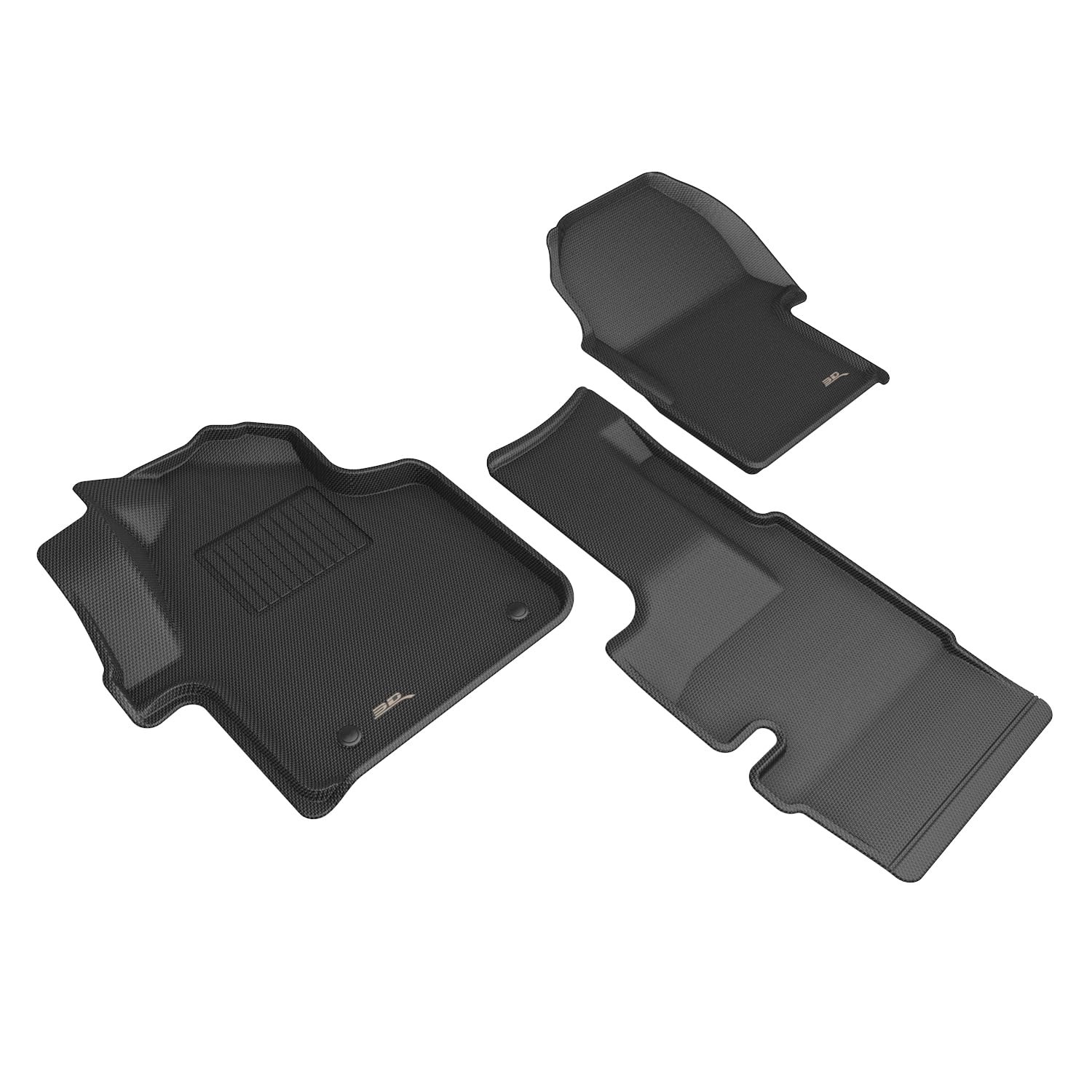 3D MAXpiderKagu Floor Mat (Black) Compatible with Mercedes-Benz Sprinter Cargo Van 2019-2025 Bucket Seats - Front Row