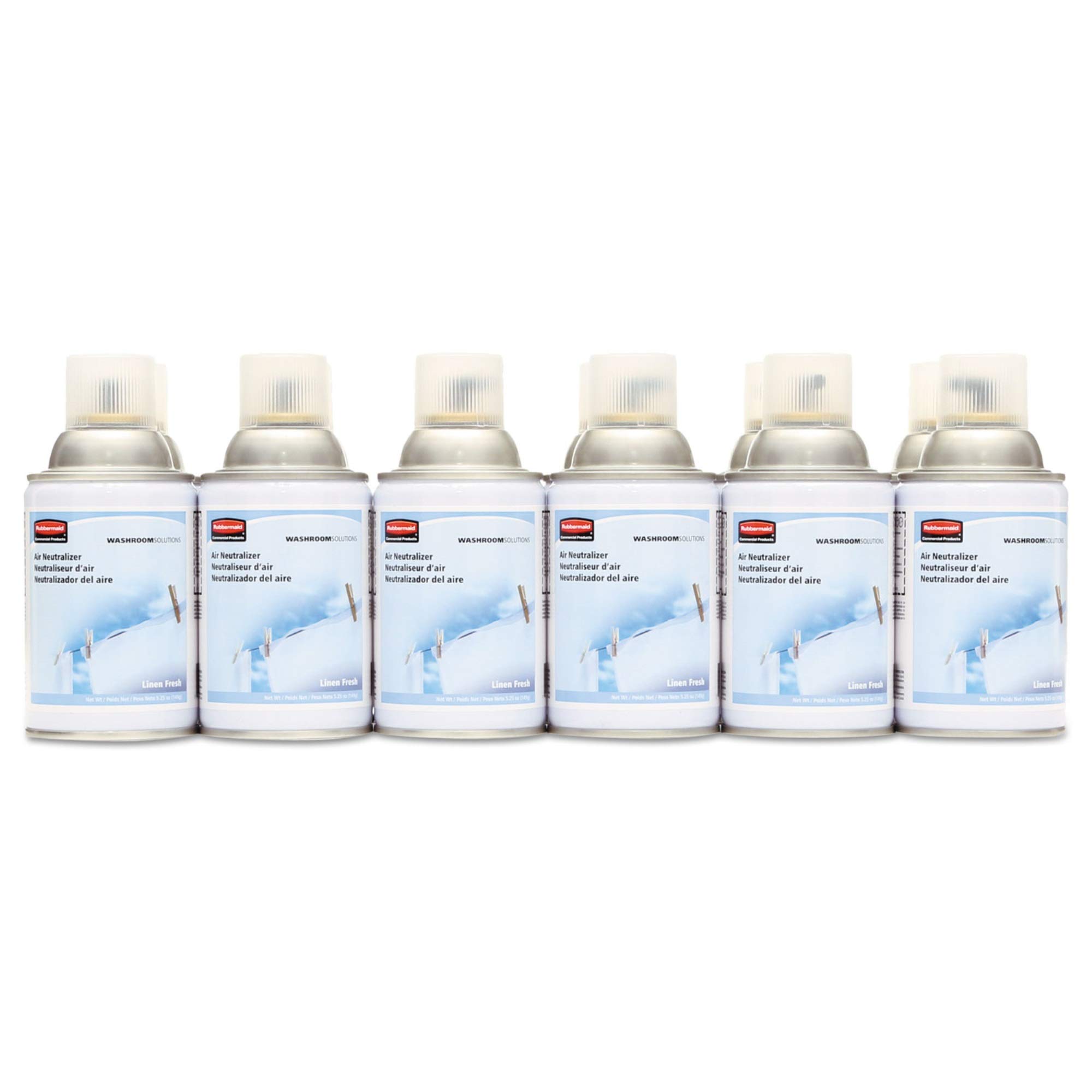 Rubbermaid Commercial Standard Aerosol Air Freshener Refill, Linen Fresh, FG4009831