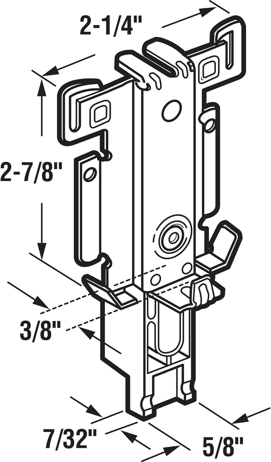 Prime-Line MP6551 Closet Door Guide Assembly, Bottom Mount (2 Pack)