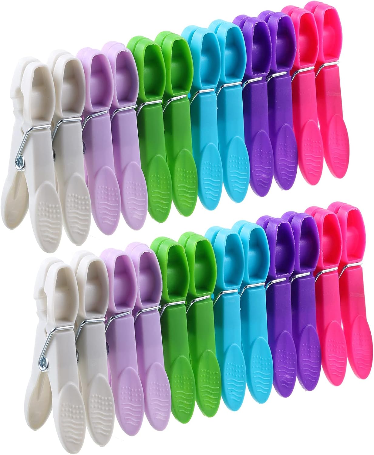 Boao 48 Pieces Washing Line Pegs Clothes Pegs Strong Clothes Pegs Clothespin Clothes Clips Firm Grip Soft Plastic Laundry Pegs for Home Clothes Windproof Supplies (Colorful)