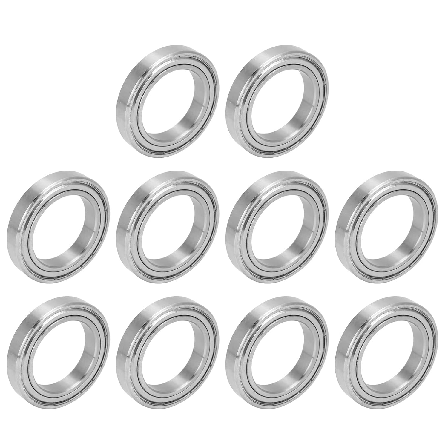 10Pcs S6909Z Ball Bearing 45x68x12mm, Stainless Steel, for Skateboards, Inline Skates, Longboards, High Speed Quiet Rotation, Double Shielded to Prevent Contam