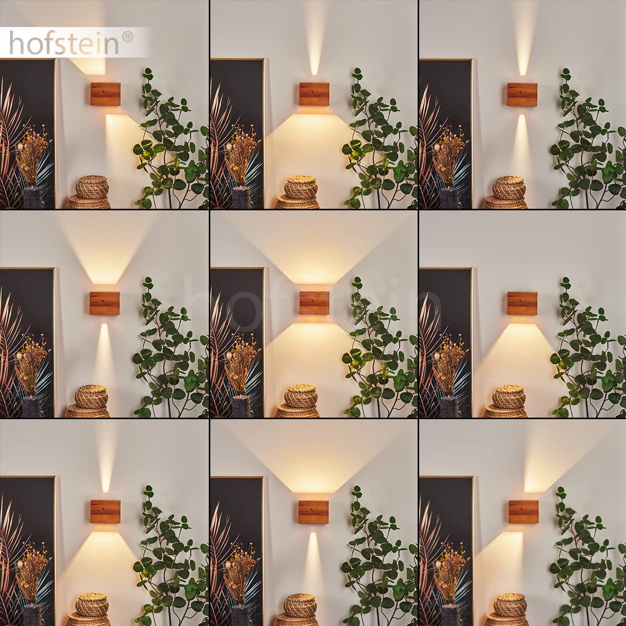 LED Wandleuchte Marmorera, Wandlampe aus Holz/Metall in Natur/Schwarz, moderne Leselampe im skandinavischen Design mit Up & Down Lichteffekt, 1-flammig, 1 x LED 8 Watt, 800 Lumen, 3000 Kelvin