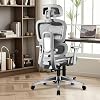 Ergonomic Office Chair,High Back Desk Chair with 3-Gear Lumbar Support,3D Armrest and Adjustable Headrest,Mesh Height Swivel Computer Gaming Chair,Tilt FunctionGray