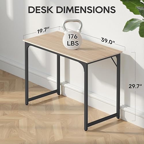 Miniatura 3 de BestOffice Computer Desk,Home Office Desk, Modern Simple Style for Home Office Study Writing (Nature, 39 Inch)