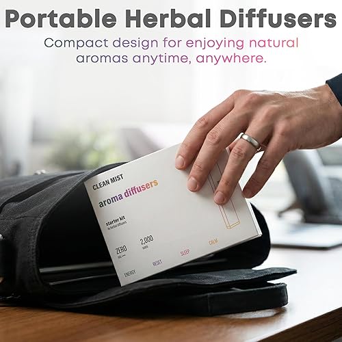 Miniatura 5 de Clean Mist - Juego de difusor de aroma de hierbas 4 en 1, aromaterapia natural alimentada por plantas, 4 aromas para energía, sueño, calma y