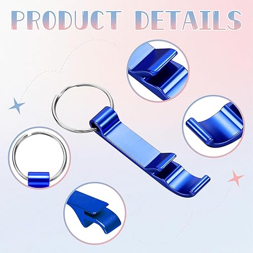Miniatura 3 de Paquete de 200 llaveros para abridor de botellas a granel, coloridos abrebotellas, llavero de aluminio para abridor de botellas, llavero de metal,