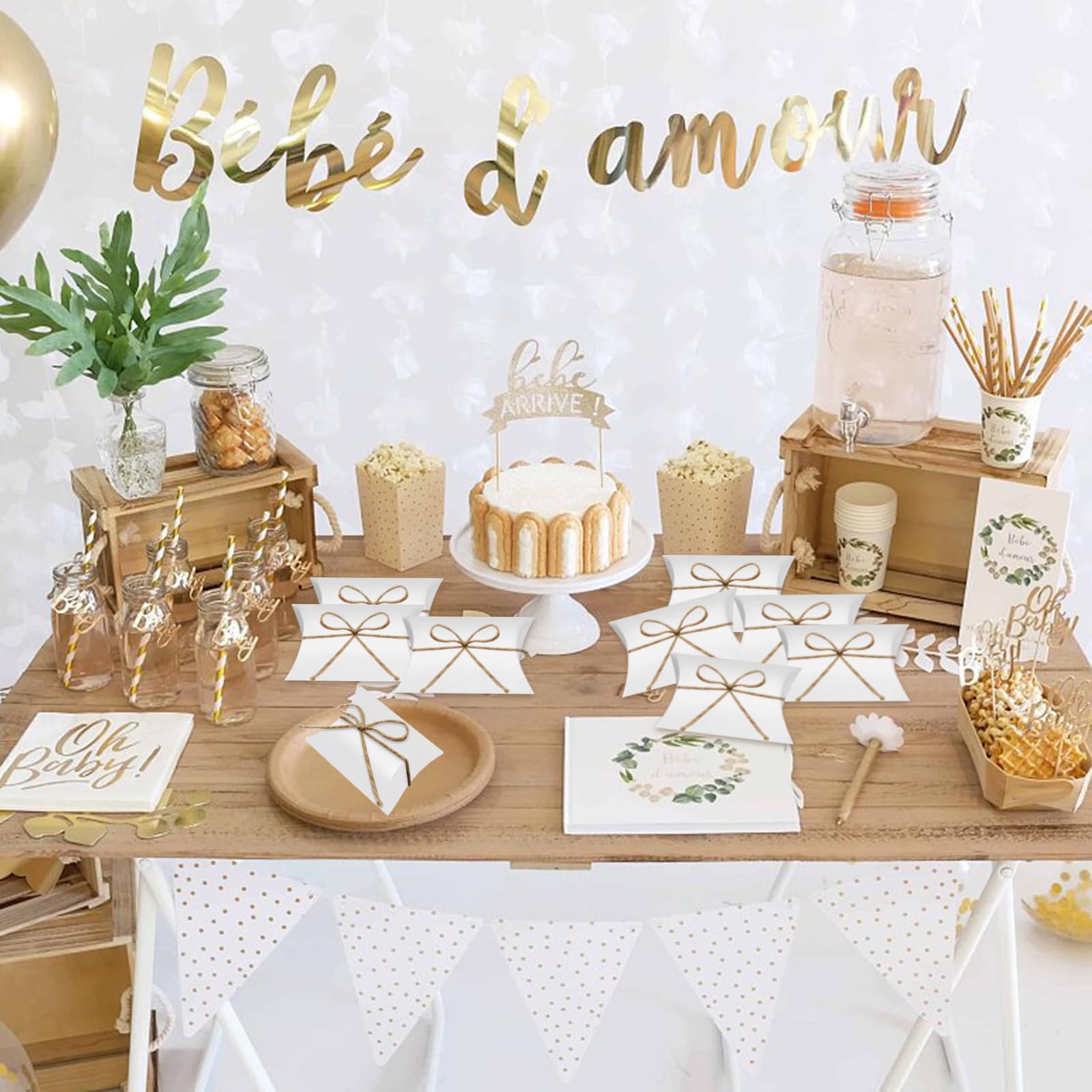 Boites Cadeaux Blanches, Elegant Box, X 10 - Aux Feux De La Fête