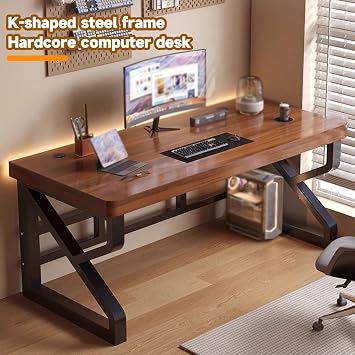Modern Simple Style Desks,Basic Writing Table for Small Spaces, Study Desk,Laptop Computer Table, Writing Desks for Home Office, Stylish Home Office Desk with Self for Bedrooms, Office, Gamin