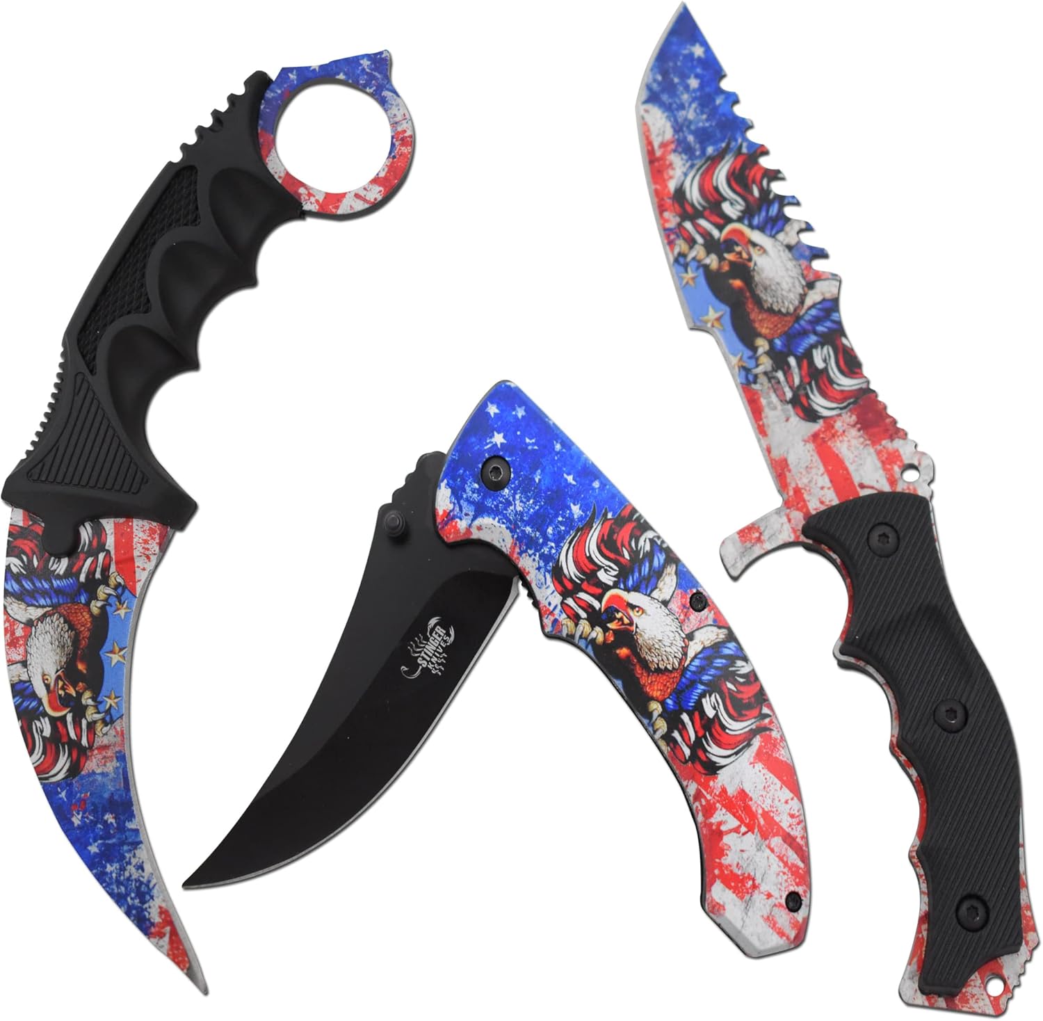 Snake Eye Tactical Triple Set Fixed Blade Mini Huntsman