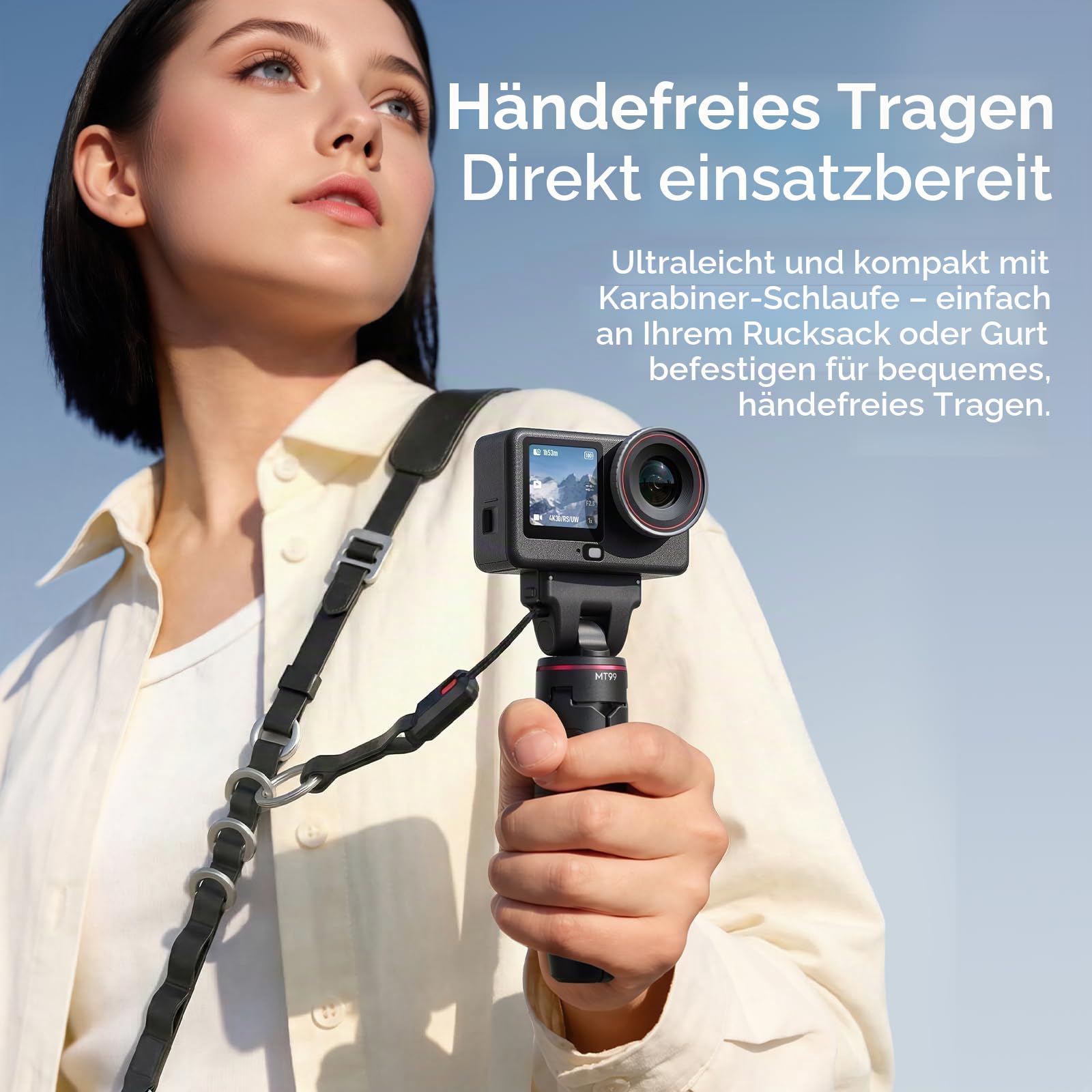 ULANZI MT99 Mini Stativ mit Magnetischer Schnellverschluss für DJI Osmo Action 6/Nano, 2-in-1 Selfie Stick Stativ, Leicht und tragbar, 26cm Action Kamera Stativ - 3-teilige Teleskopstange