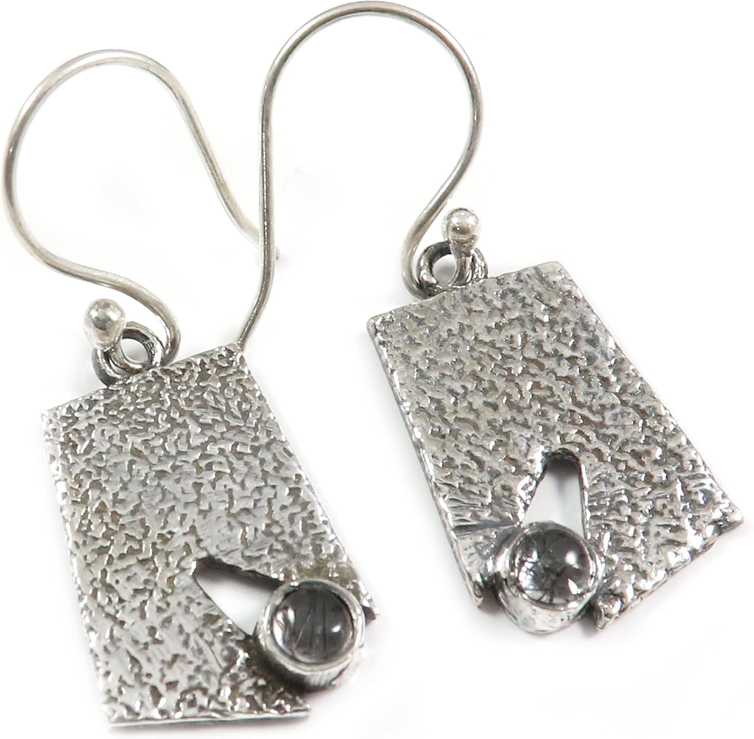 Goyal Exports 925 Sterling Silver Carnelian Silky Moonstone Smoky Quartz Faceted Citrine FacetedGemstone Silver Drop/Dangle Earring Handmade Jewelry SEG118