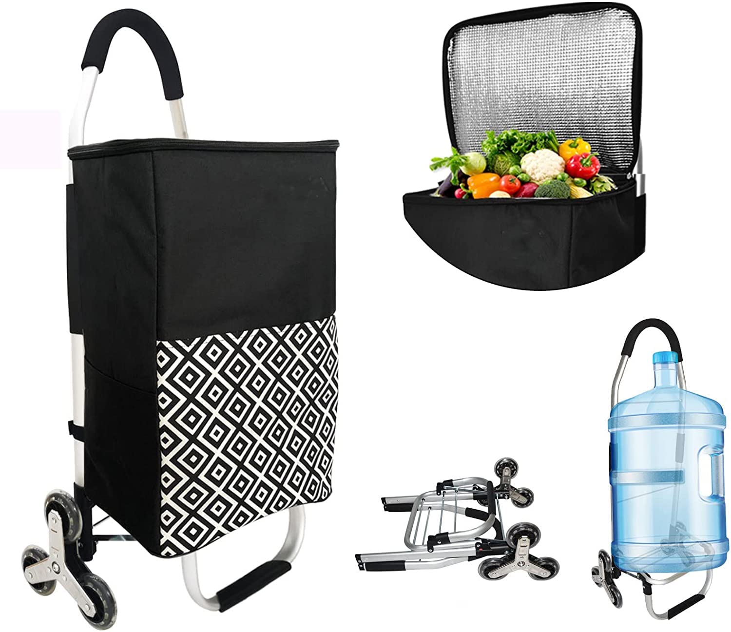 Buy Folding Shopping Cart for Groceries, Utility Stair Climber Cart