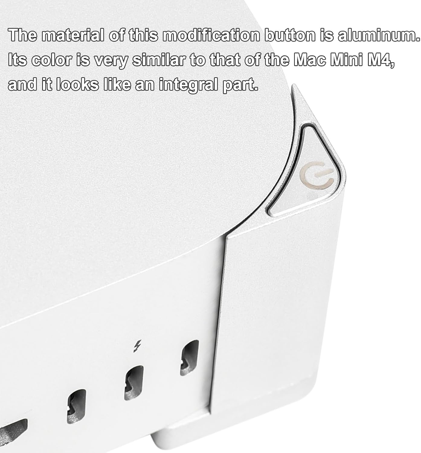 Easy Power Button Base for Mac mini M4 Stand Aluminum Desktop Dock Mac mini M4 Accessories
