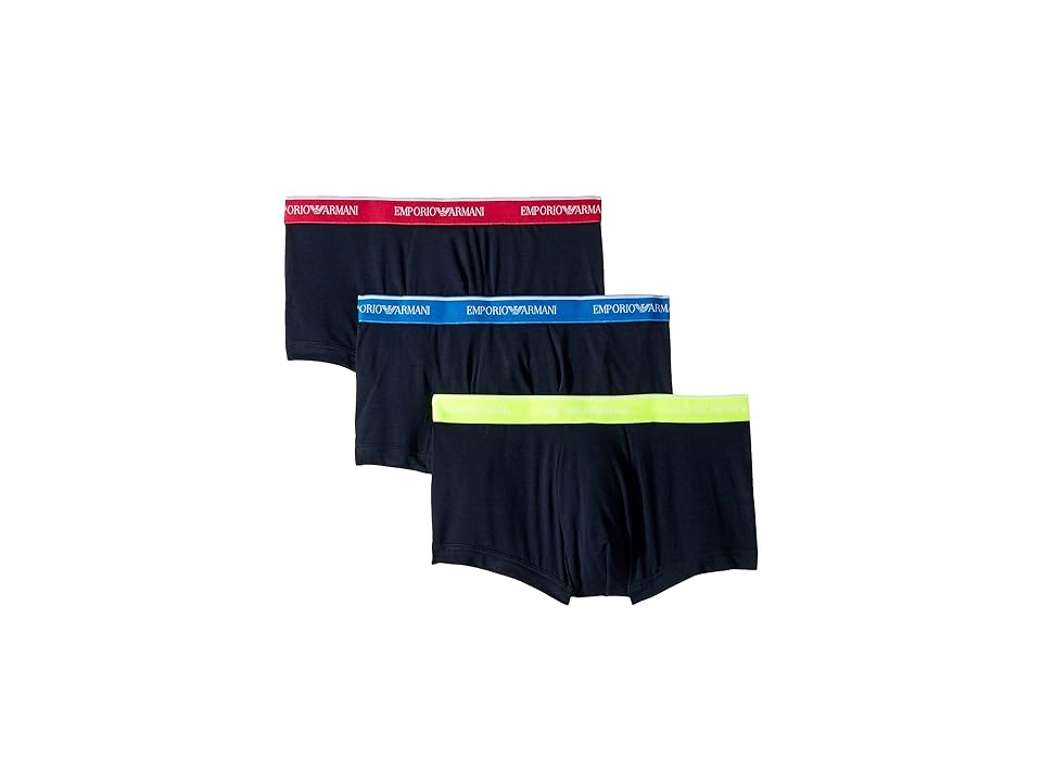 

Emporio Armani Core Logoband 3-Pack Trunk (Marine/Marine/Marine) Men's Underwear