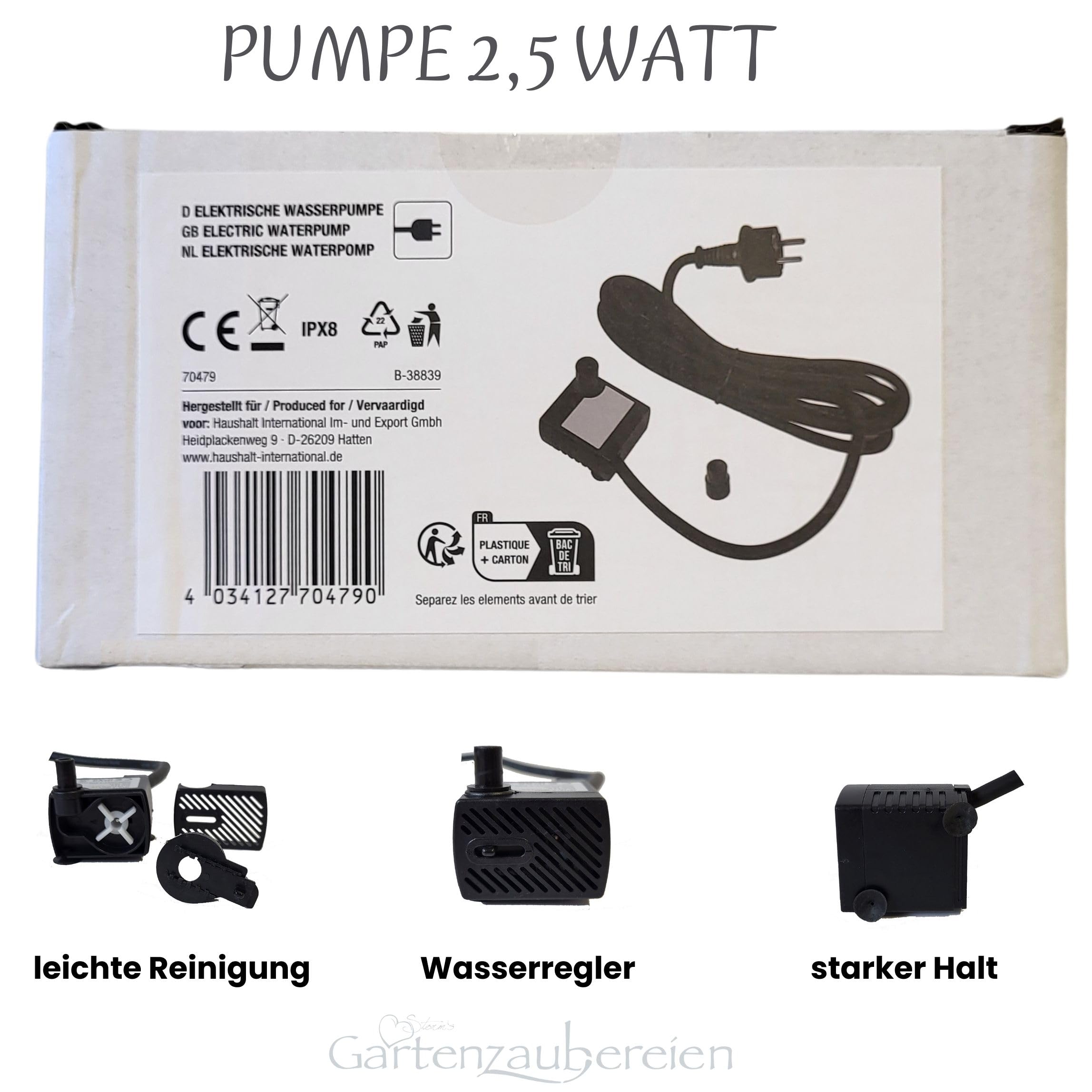 Storm's Gartenzaubereien Wasserspeier Drache mit Pumpe für Teiche- Miniteiche als für Balkon und Terrasse
