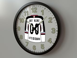 PERSONALISED VANCOUVER GIANTS GLOW IN THE DARK WALL CLOCK !! (10 Inch Wall Clock)
