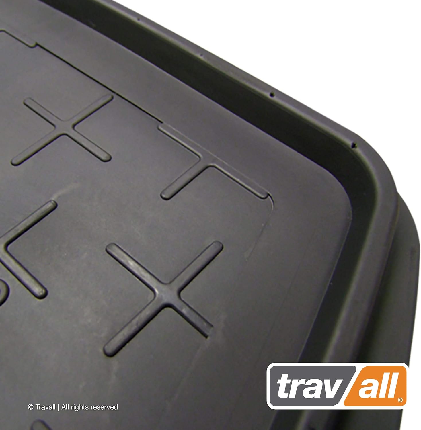 Travall Trunk Liner for Ford Mondeo [Estate] 2014-2022 Premium Tailored Fit Car Floor Mat Waterproof Cargo Mat Black Rubber Guard Dog Friendly All Weather Trunk Protector Custom Fit Accessory