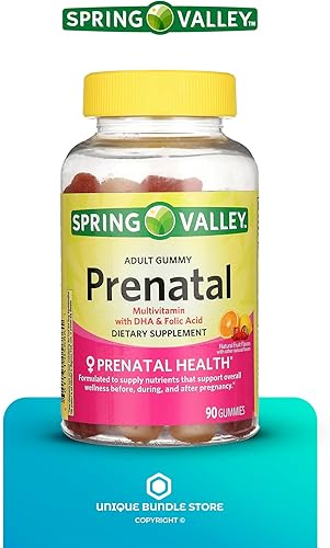 Miniatura 6 de Spring Valley - Gomitas de vitaminas prenatales, 90 unidades con DHA y ácido fólico, gomitas multivitamínicas prenatales + organizador de píldoras