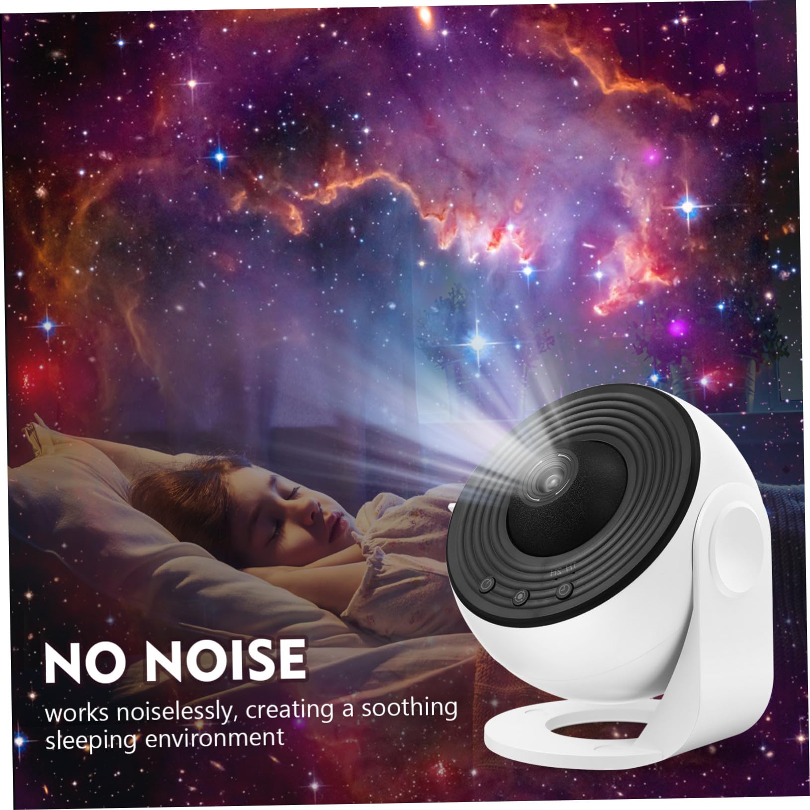 Projecteur D'étoiles Veilleuse de Nuit Blanc Abs PC avec 12 Films