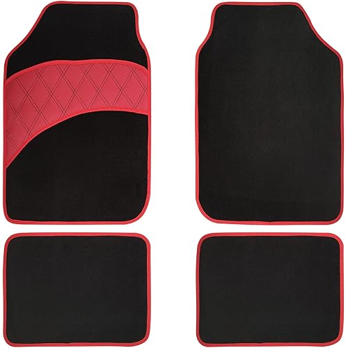 COLINOO 4 Pcs Car Floor Mats All Weather Universal Fit Car Mats Full Set for Car SUV Van & Truck